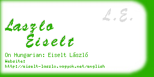 laszlo eiselt business card