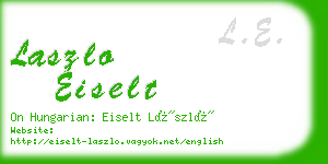laszlo eiselt business card